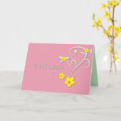 Floral Friendship Kaart (Gele Bloem)
