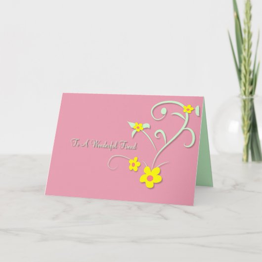 Floral Friendship Kaart (Voorkant)