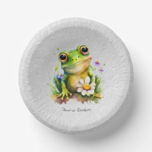 Floral Frog Paper Bowl Papieren Kommen