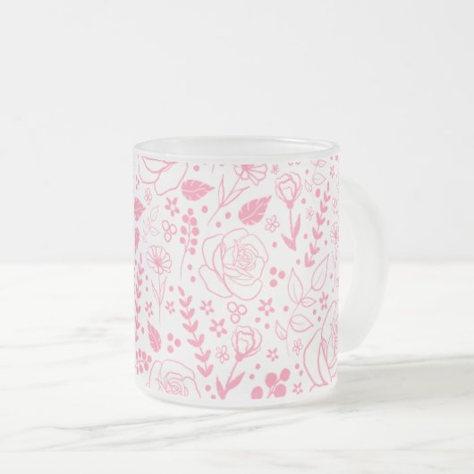 Floral Frosted Mok (Voorkant rechts)