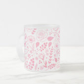 Floral Frosted Mok (Voorkant links)