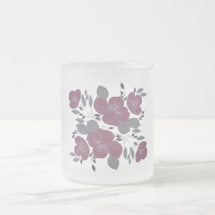 Floral Frosted Mok