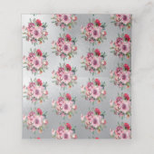 Floral Frosty Winter Rozen trouwkaarten Plaatskaartje (Binnenkant ongevouwen)