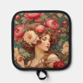 Floral Fruit Woman Pot Holder Pannenlap (Voorkant)