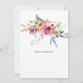 Floral, Fuchsia en Oranje bloemen Kaart (Achterkant)