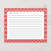 Floral Fuchsia Vrijgezellenfeest Recept Kaart (Achterkant)