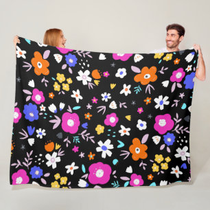 Floral Fun 60x80 Fleece Deken