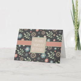 Floral Fun Gepersonaliseerd inspirativiteit Trendy Kaart