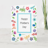 Floral Fun Happy Moederdag Groet Kaart (Voorkant)