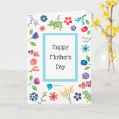 Floral Fun Happy Moederdag Groet Kaart (Gele Bloem)
