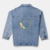 Floral Fun Mode Denim Jas Denim Jacket (Achterkant)