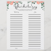 Floral Fun Musical Vrijgezellenfeest Spel (Voorkant)