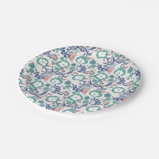 Floral Fun Print Papieren Bordje (Gekanteld)