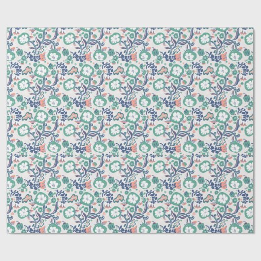 Floral Fun print wit Cadeaupapier (Vlak)