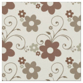 Floral Fun Retro Beige Stof (Close Up)