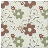 Floral Fun Retro Groen Stof (Close Up)