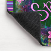 Floral Fun Spirit Moderne Stripe Inspirivity Muismat (Hoek)