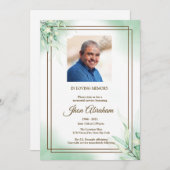 Floral Funeral Announcement Aankondiging (Voorkant / Achterkant)