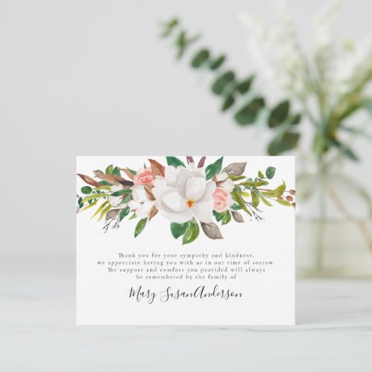 Floral Funeral Bedankkaart (Staand voorkant)