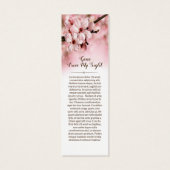 Floral Funeral Bladwijzer Sjabloon Mini Visitekaartjes (Achterkant)