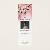 Floral Funeral Bladwijzer Sjabloon Mini Visitekaartjes (Voorkant)