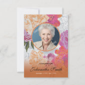 Floral Funeral Card Kaart (Voorkant)