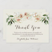 Floral Funeral Dank je Kaart (Voorkant / Achterkant)