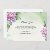 Floral Funeral Hartelijk dank Bedankkaart (Voorkant / Achterkant)