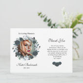 Floral Funeral Hartelijk dank Bedankkaart (Staand voorkant)