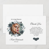 Floral Funeral Hartelijk dank Bedankkaart (Voorkant / Achterkant)