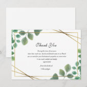 Floral Funeral Hartelijk dank Bedankkaart (Voorkant / Achterkant)