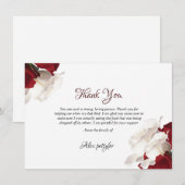 Floral Funeral Hartelijk dank Bedankkaart (Voorkant / Achterkant)