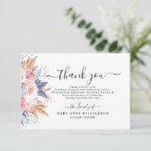 Floral Funeral Hartelijk dank Bedankkaart (Staand voorkant)