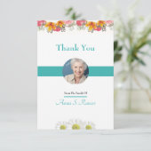 Floral Funeral Hartelijk dank Bedankkaart (Staand voorkant)