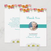 Floral Funeral Hartelijk dank Bedankkaart (Voorkant / Achterkant)