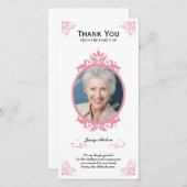 Floral Funeral Hartelijk dank Bedankkaart (Voorkant / Achterkant)