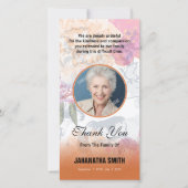 Floral Funeral Hartelijk dank Bedankkaart (Voorkant)