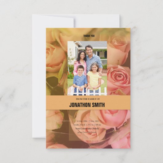 Floral Funeral Hartelijk dank Kaart (Voorkant)