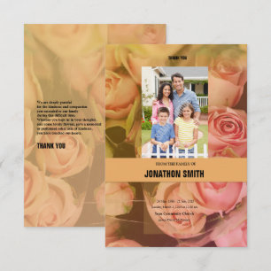 Floral Funeral Hartelijk dank Kaart