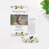Floral Funeral in Loving Memorial Poem Kaart (Bureau)