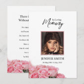 Floral Funeral Kaart (Voorkant / Achterkant)