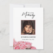 Floral Funeral Kaart (Voorkant)