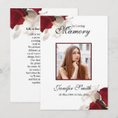 Floral Funeral Kaart (Voorkant / Achterkant)