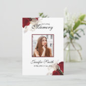 Floral Funeral Kaart (Staand voorkant)