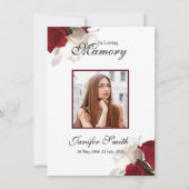 Floral Funeral Kaart (Voorkant)