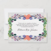  Floral Funeral Memorial Bedankkaart (Voorkant)