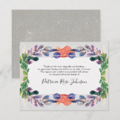 Floral Funeral Memorial Bedankkaart (Voorkant / Achterkant)