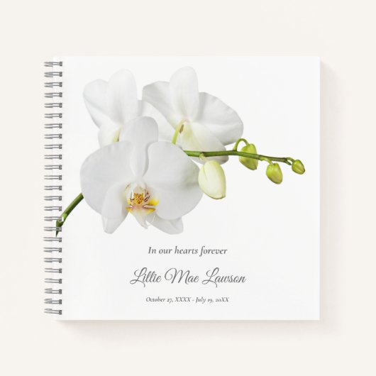 Floral Funeral Memorial Budget Guest Book Notitieboek (Voorkant)