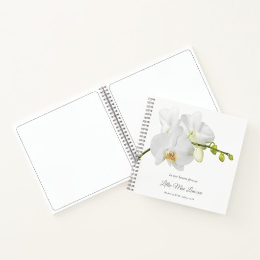 Floral Funeral Memorial Budget Guest Book Notitieboek (Binnen)