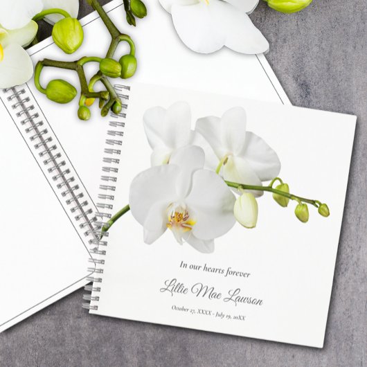 Floral Funeral Memorial Budget Guest Book Notitieboek